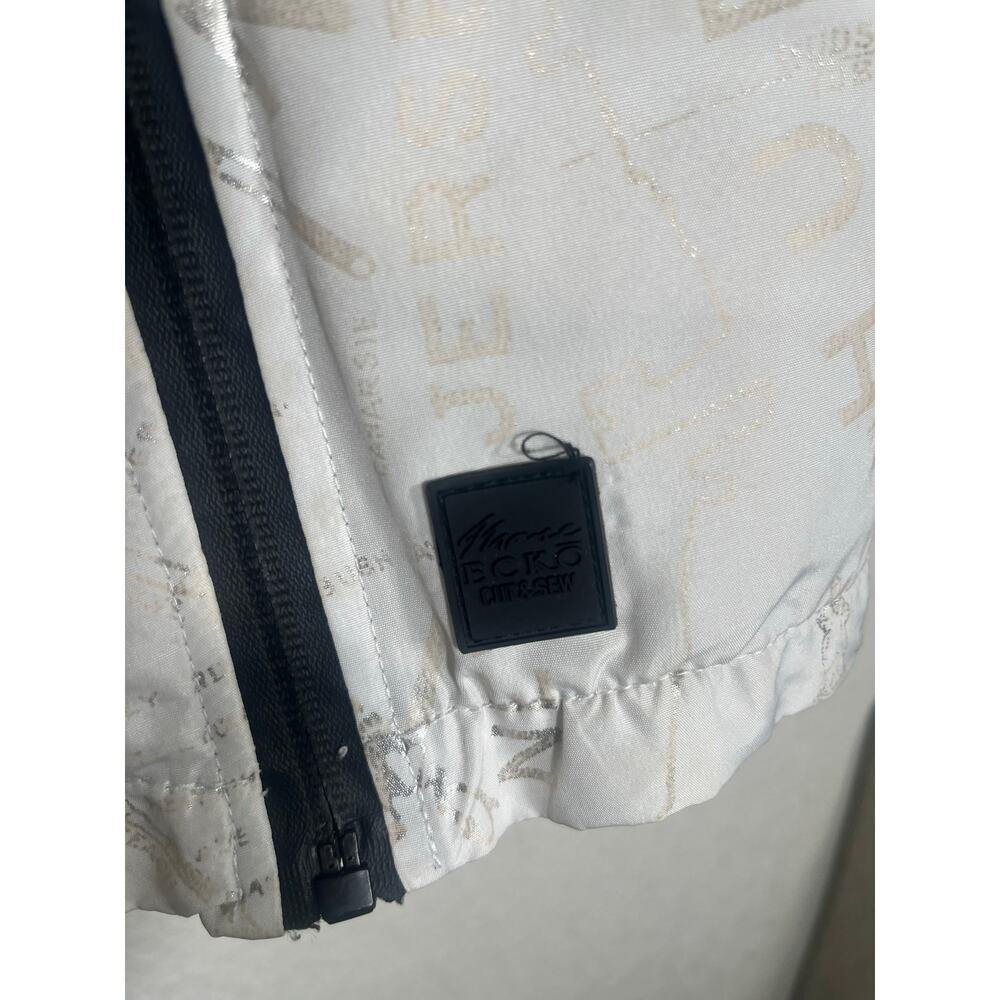 Marc ECKO cut & sew XL men's white windbreaker w/design-used good - Picture 3 of 5